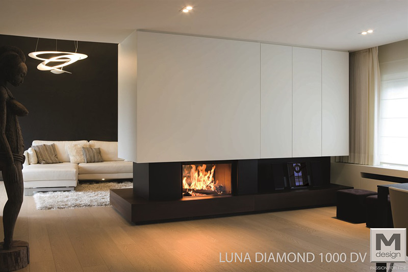 M-Design Houtkachel Inbouw Luna Diamond 1000 DV