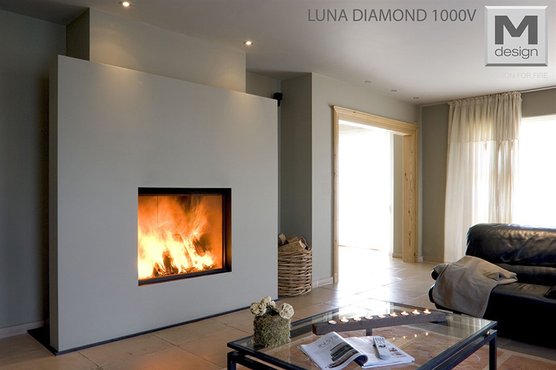 M-Design Houtkachel Inbouw Luna Diamond 1000 V